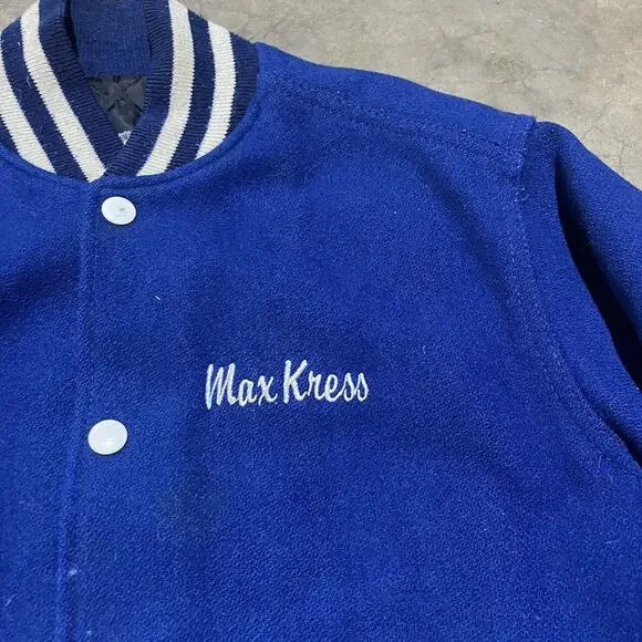 Vintage 60s Blue Alpha Eagles High School Varsity Jacket - Picture 2 of 4